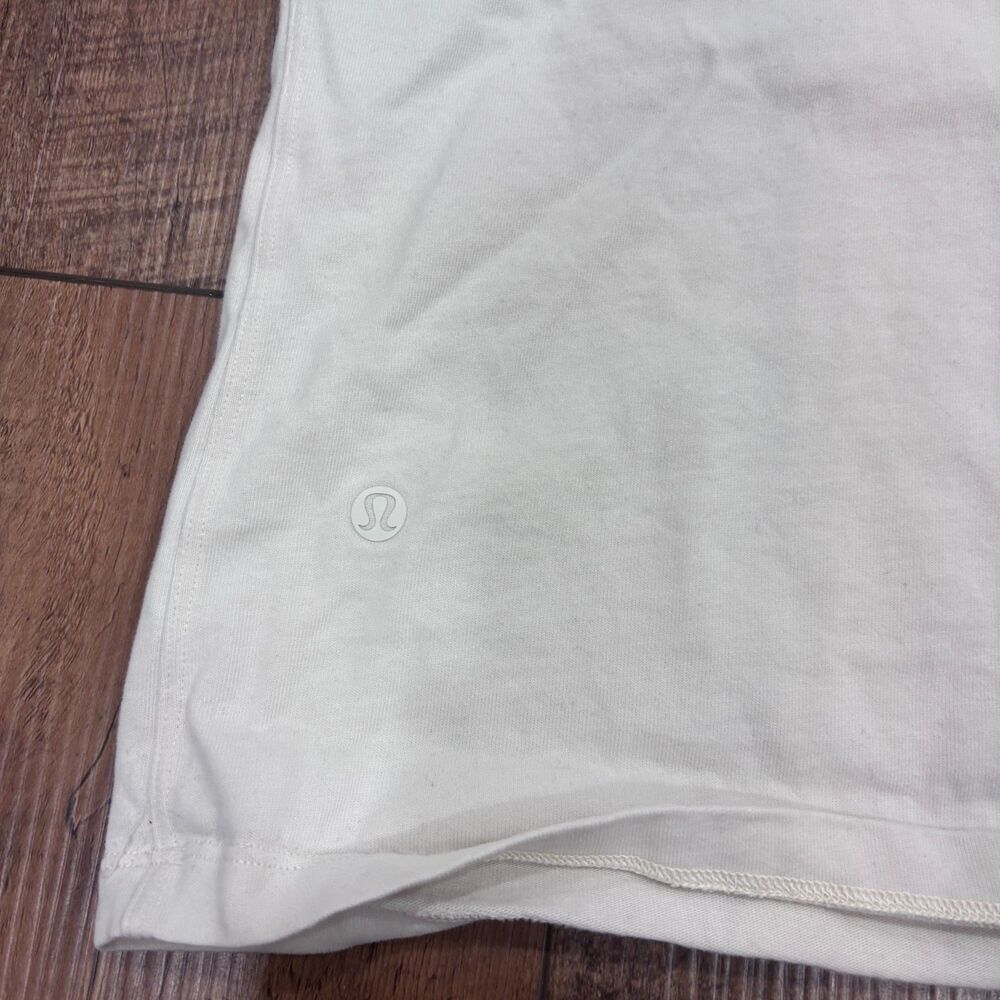 Lululemon Relaxed-Fit Cotton Jersey T-Shirt Bone (First Release) Women's XL READ - Picture 6 of 9
